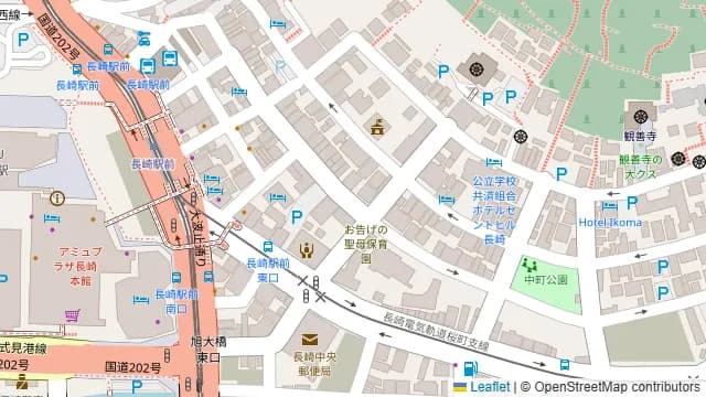 日本料理・長崎伝統料理 割烹としの周辺地図
