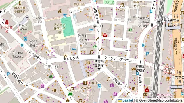 la billage SHIBUYAの周辺地図