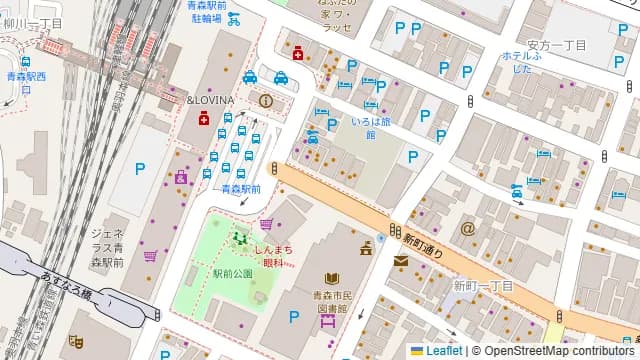 山内農場 青森駅前店の周辺地図