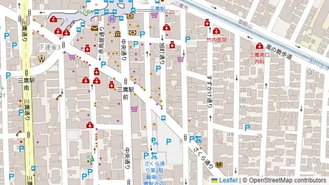 九州料理二代目もつ鍋わたり 三鷹店の周辺地図