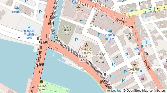 みんなの貸会議室那覇旭町店の周辺地図