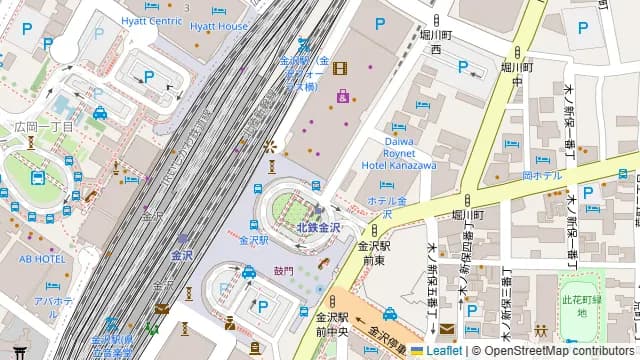 イタリアンカフェ ぶどうの森 金沢フォーラス店の周辺地図