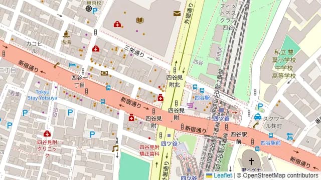 ミートハウス 四ツ谷本店の周辺地図