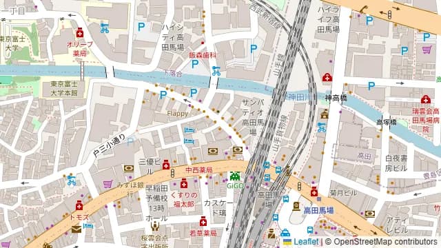 クラフトビール×居酒屋 ベアードタップルーム高田馬場の周辺地図