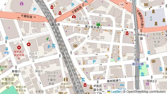 シュラスコ & ビアレストラン ALEGRIA chibaの周辺地図