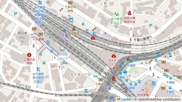 アロハテーブル ペリエ千葉の周辺地図