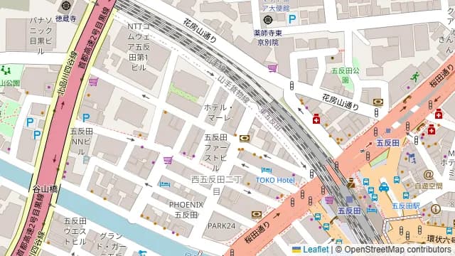 おうちシアタールーム JIZAI五反田の周辺地図