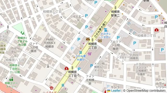 や台ずし 相模原駅南口町の周辺地図