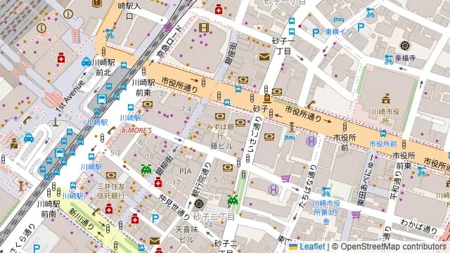 鶏武者 川崎店の周辺地図