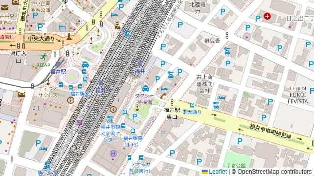 ホテル京福 福井駅前 2階ミーティングルームの周辺地図