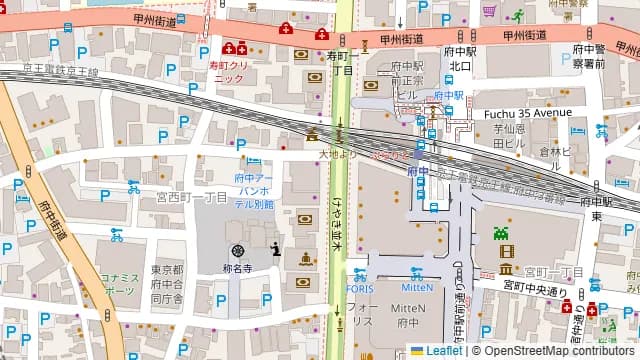 府中邸の周辺地図