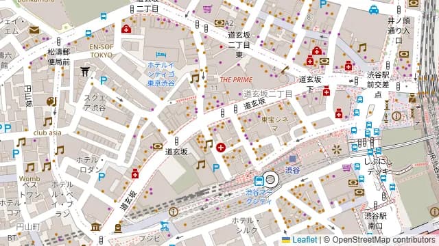 渋谷ガーデンスペース道玄坂店の周辺地図