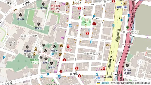La Compagno 麻布十番の周辺地図