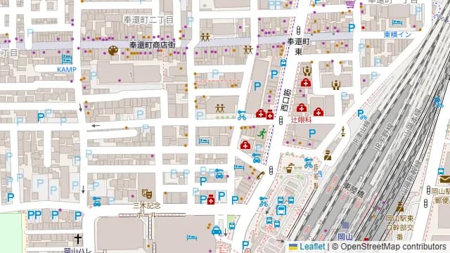 岡山駅西口Ⅱ【1階】国際交流センター前の周辺地図