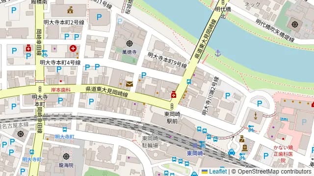 大名古屋酒場坊主 東岡崎店の周辺地図