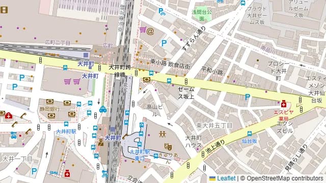 炭火と酒 竹蔵 大井町店の周辺地図