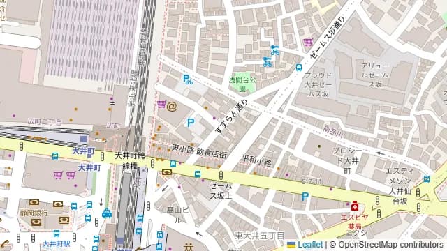 炭火と酒 くろや 大井町店の周辺地図