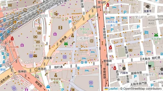 お魚ときどきお肉 梅田店の周辺地図