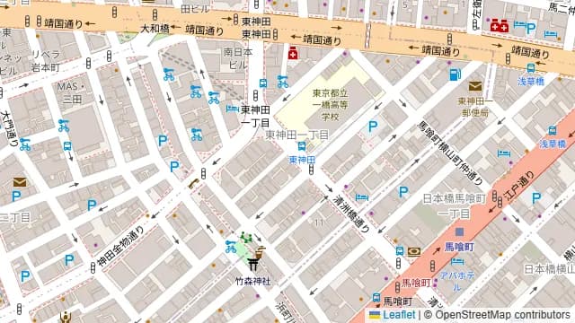 BAKUROCHO+の周辺地図