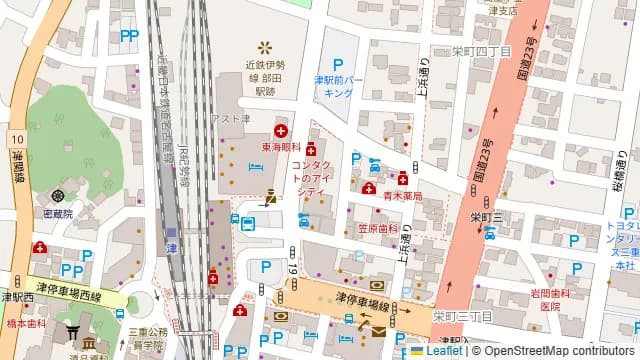 ごきげんえびす 津駅前店の周辺地図