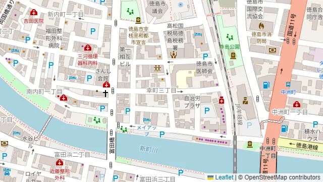 リヴィング・ラボとくしまの周辺地図