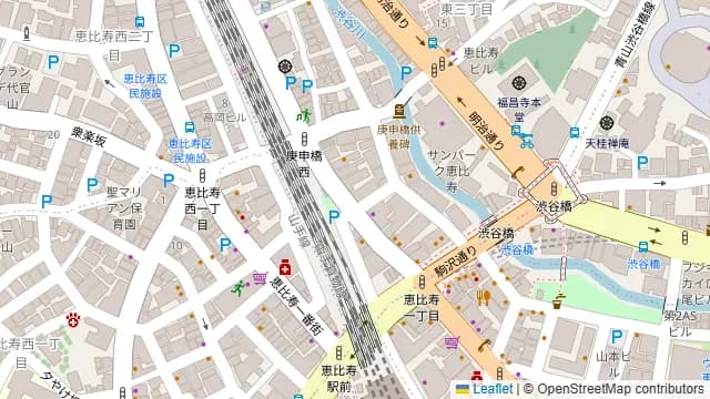 恵比寿TOMMY GARDENの周辺地図