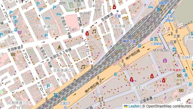 UNLIMITED 神戸三宮店の周辺地図
