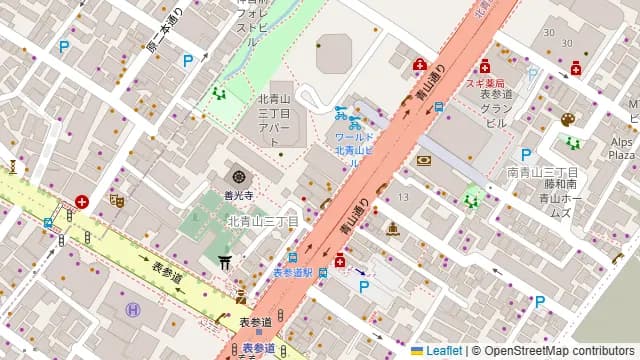 グレイドパーク表参道の周辺地図