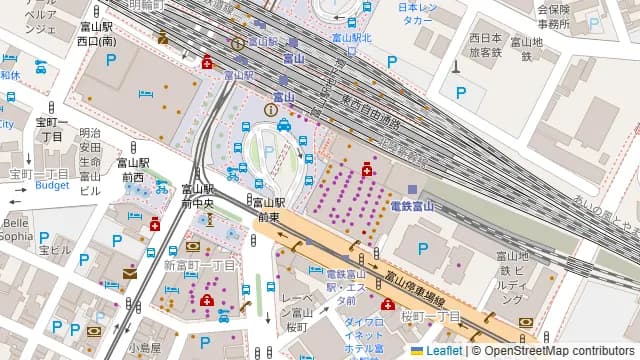 全席個室 隠れ家居酒屋 囲 富山駅前店の周辺地図