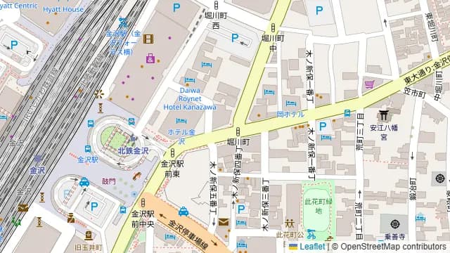 TKP金沢新幹線口会議室の周辺地図