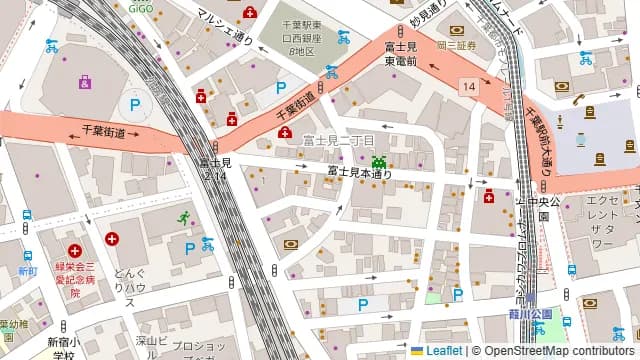 吟乃月 千葉店の周辺地図