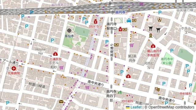 コワーキングカフェ・バー"mui"会議室の周辺地図
