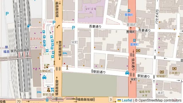 くいもの屋わん 福島店の周辺地図
