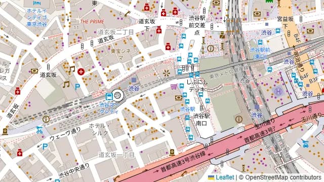 Darts UP 渋谷駅前の周辺地図