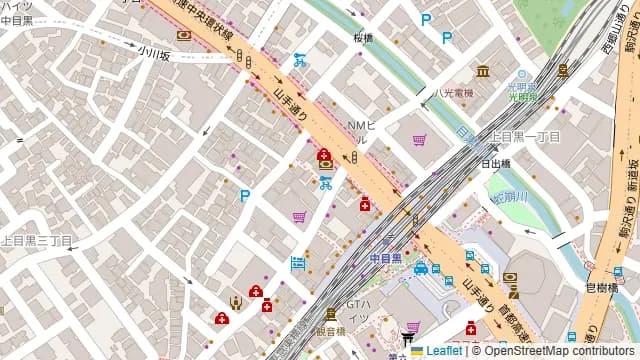 焼ジビエ 罠 中目黒店の周辺地図