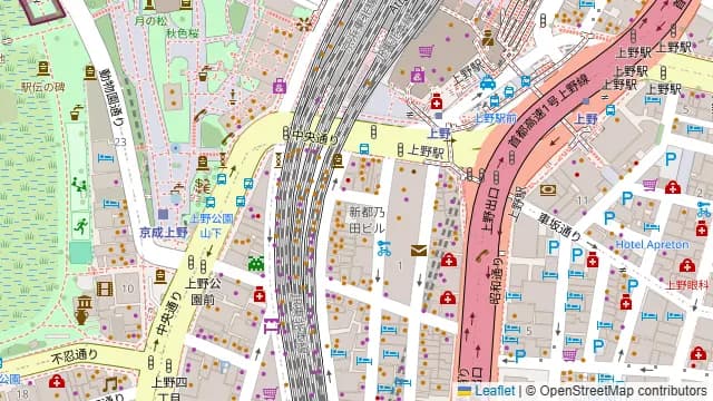 個室×海鮮酒場 魚がし商店 上野本店の周辺地図