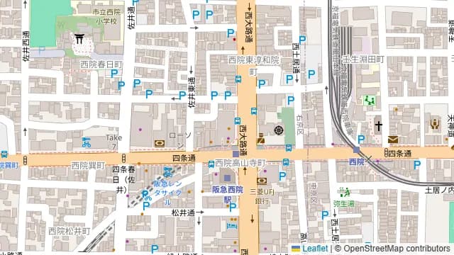 くいもの屋わん 京都西院駅前店の周辺地図
