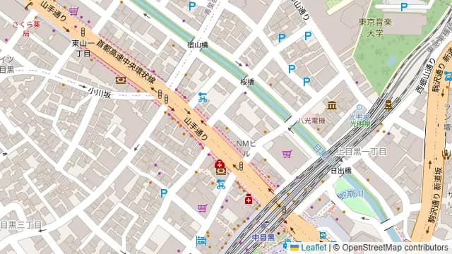 Asian Dining & Bar SITA 中目黒本店の周辺地図