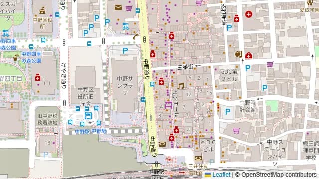 ネオビストロ MURA 中野店の周辺地図