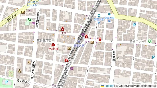 GASHIN8 学芸大学店 落ち着いた空間で楽しむ割烹料理の貸切宴会の周辺地図