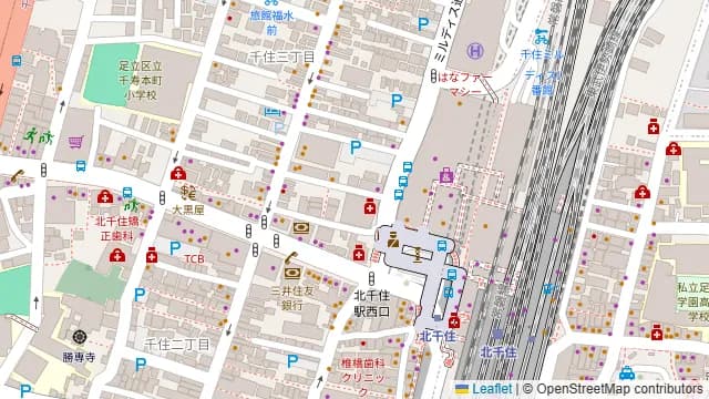 KICHIRI Garden Table 北千住の周辺地図