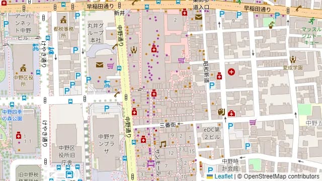 炭火ビストロ ゴーバル 中野店の周辺地図