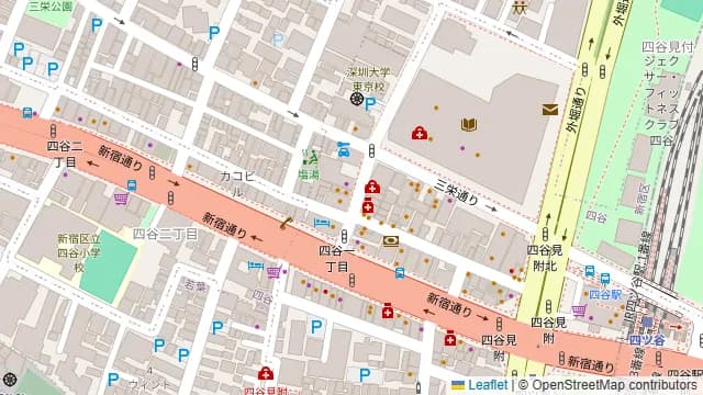 栞 四ツ谷店の周辺地図