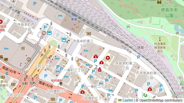 山内農場 徳島駅前店の周辺地図