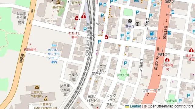 津daRumAの周辺地図
