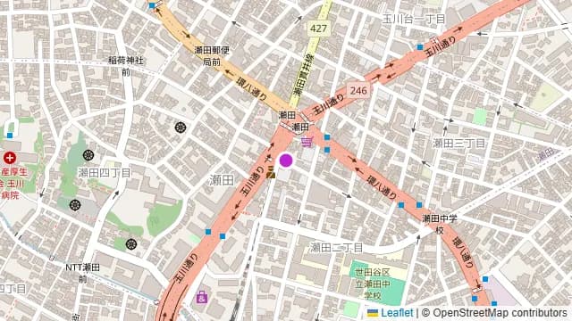 一軒家貸切ダイニング KADO二子玉川の周辺地図