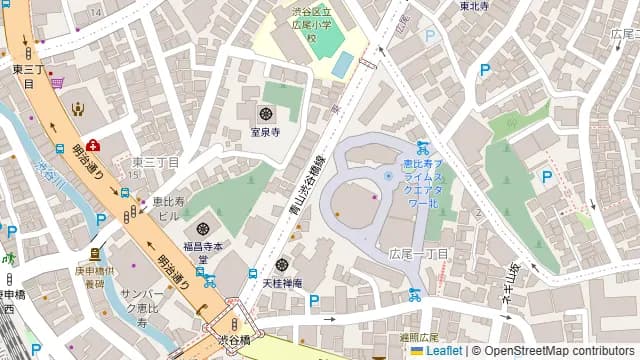 アレヴェリーテラス 恵比寿の周辺地図