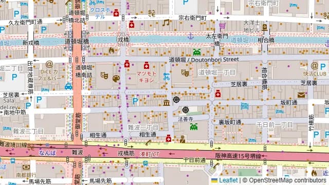 炭火焼鳥くわどり 難波店の周辺地図