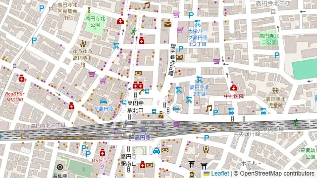 いいオフィス高円寺の周辺地図