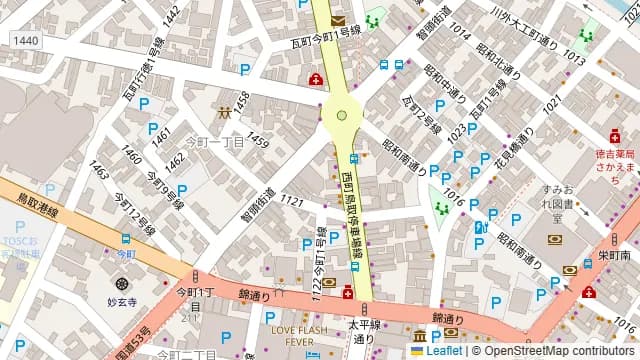 焼肉牛王 鳥取本店の周辺地図